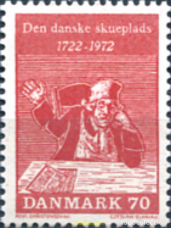 Sellos: 143861 MNH DINAMARCA 1972 250 ANIVERSARIO DEL TEATRO DANES