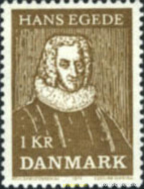 Sellos: 143846 MNH DINAMARCA 1971 250 ANIVERSARIO DE LA LLEGADA DE HANS EGEDE A GROENLANDIA