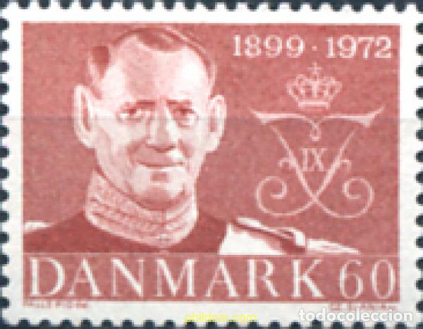 Sellos: 143857 MNH DINAMARCA 1972 HOMENAJE AL REY FREDERIK IX