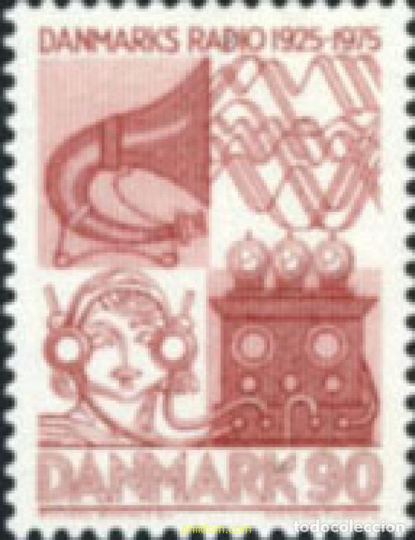 Sellos: 143940 MNH DINAMARCA 1975 50 ANIVERSARIO DE LA RADIO DANESA