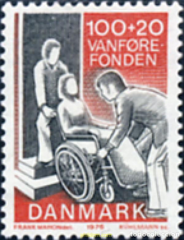 Sellos: 143986 MNH DINAMARCA 1976 PRO DISCAPACITADOS