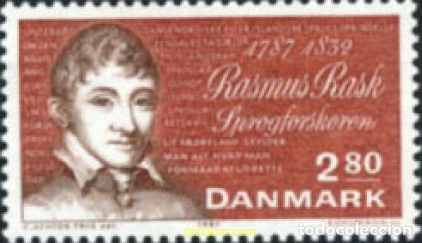 Sellos: 144384 MNH DINAMARCA 1987 BICENTENARIO DEL NACIMIENTO DE RASMUS KRISTJAN RASK