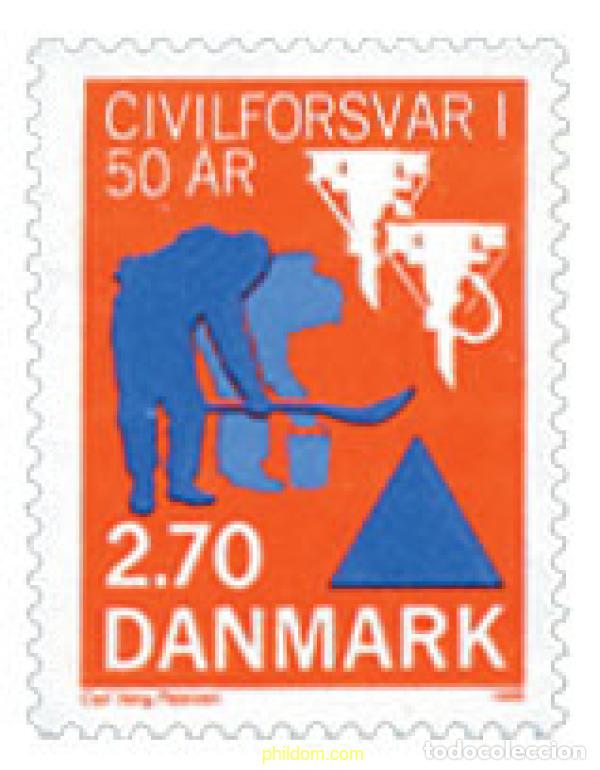 Sellos: 144417 MNH DINAMARCA 1988 50 ANIVERSARIO DE LA DEFENSA CIVIL