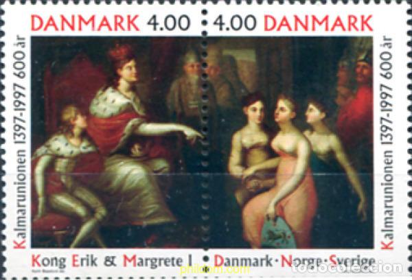 Sellos: 157974 MNH DINAMARCA 1997 600 ANIVERSARIO DE LA UNION DE KALMAR