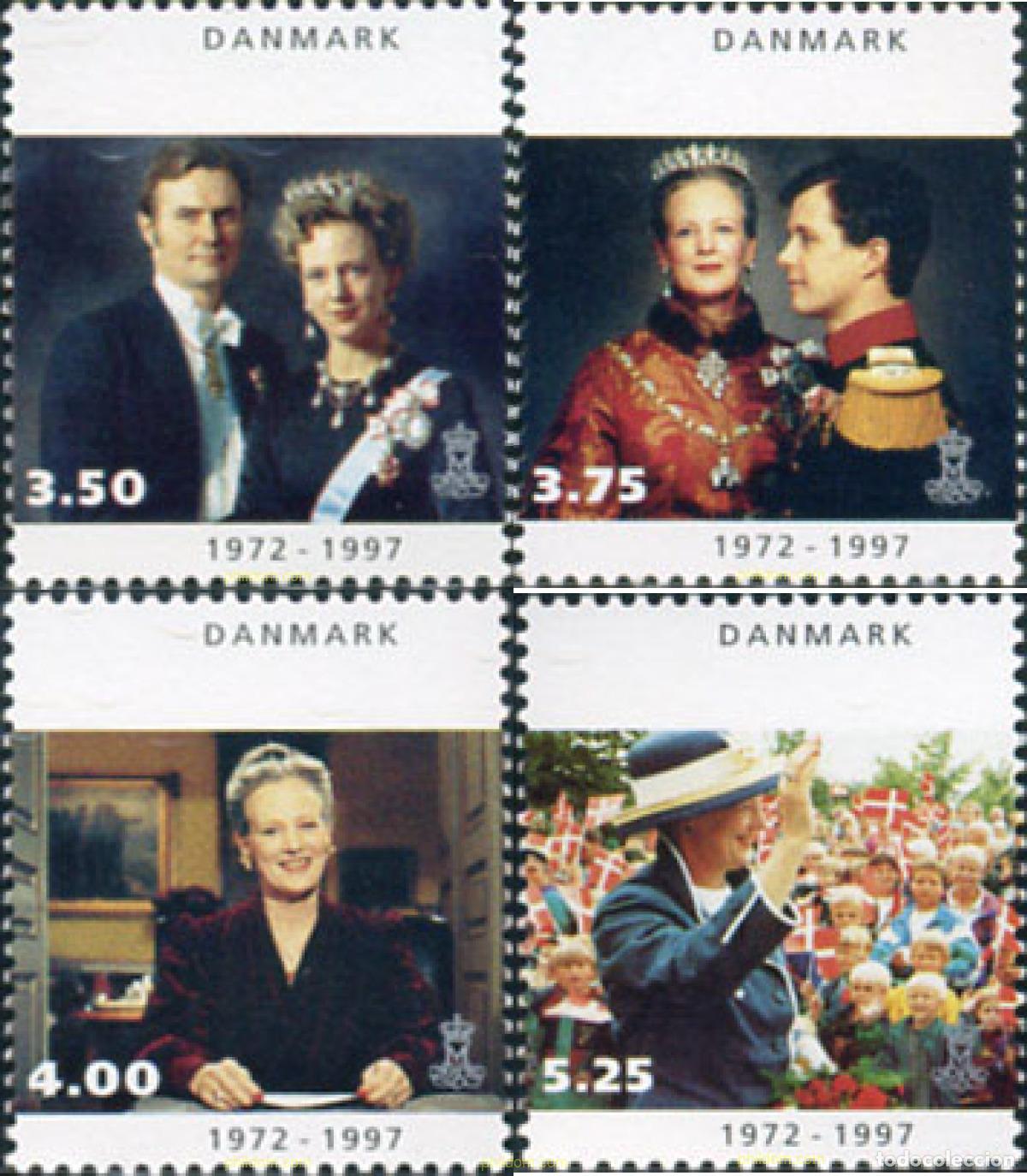 Sellos: 144470 MNH DINAMARCA 1997 25 ANIVERSARIO DEL REINADO DE MARGRETHE II
