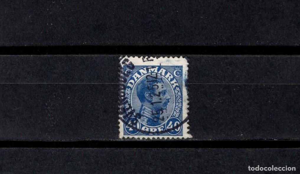 Sellos: Sello usado. Serie b&aacute;sica rey Cristian X. Sello 40 ore. 1921. Yvert 123.