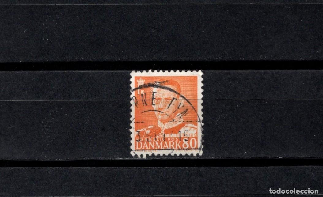 Sellos: Sello usado. Serie b&aacute;sica Federico IX. Sello de 80 Ore. 1952. Yvert 342.