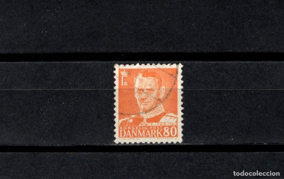 Sellos: Sello usado. Serie b&aacute;sica Federico IX. Sello de 80 Ore. 1952. Yvert 342.