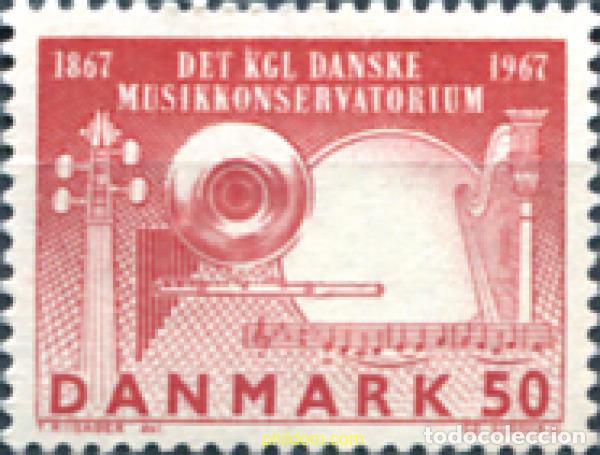 Sellos: 143770 MNH DINAMARCA 1967 CENTENARIO DEL CONSERVATORIO NACIONAL DE MUSICA