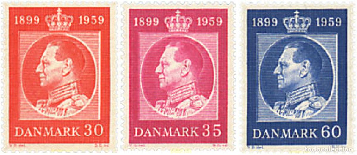 Sellos: 95940 MNH DINAMARCA 1959 60 ANIVERSARIO DEL NACIMIENTO DEL REY FREDERIK IX