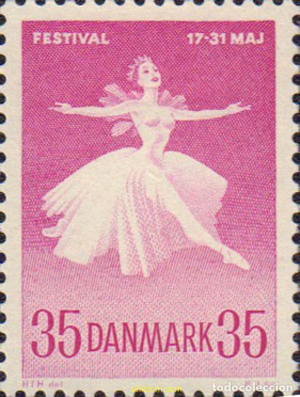 Sellos: 143569 MNH DINAMARCA 1959 BALLET NACIONAL Y FESTIVAL DE MUSICA EN COPENHAGUE