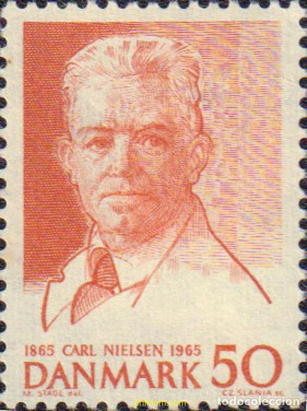 Sellos: 143723 MNH DINAMARCA 1965 CENTENARIO DEL NACIMIENTO DE CARL NIELSEN