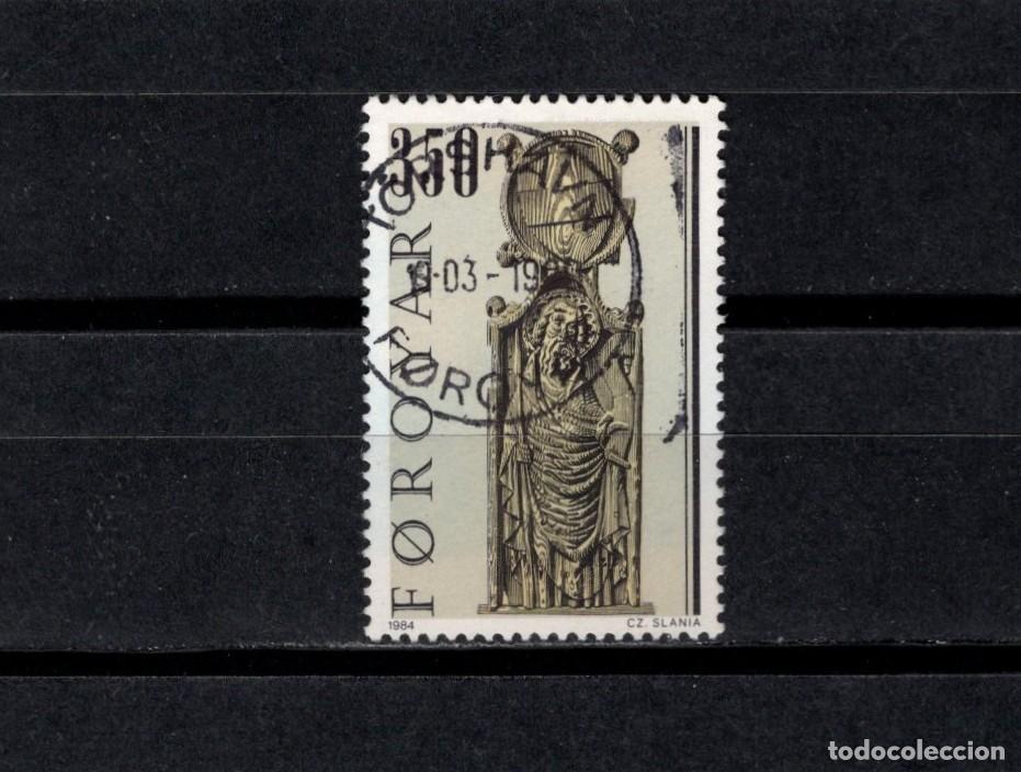Sellos: Sello usado. Remate de los bancos de la iglesia de Kirkjubour. 1984. Yvert 89.