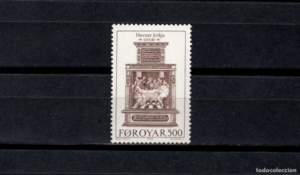 Sellos: Sello nuevo. II Centenario de la Iglesia de T&oacute;rshavn. Pieza de altar. 1989. Yvert 174