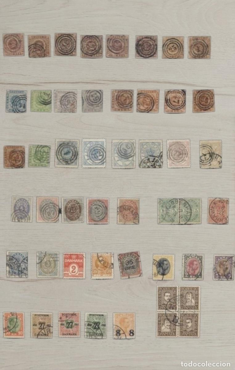 Sellos: Gran Lote 49 Sellos de Dinamarca - Cl&aacute;sicos y Antiguos - Usados / Matasellados