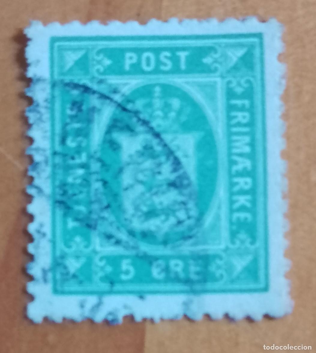 Sellos: V/F 5 ORE - A&Ntilde;O 1875, ESTAMPILLA TJENESTE, SERVICIO GUBERNAMENTAL
