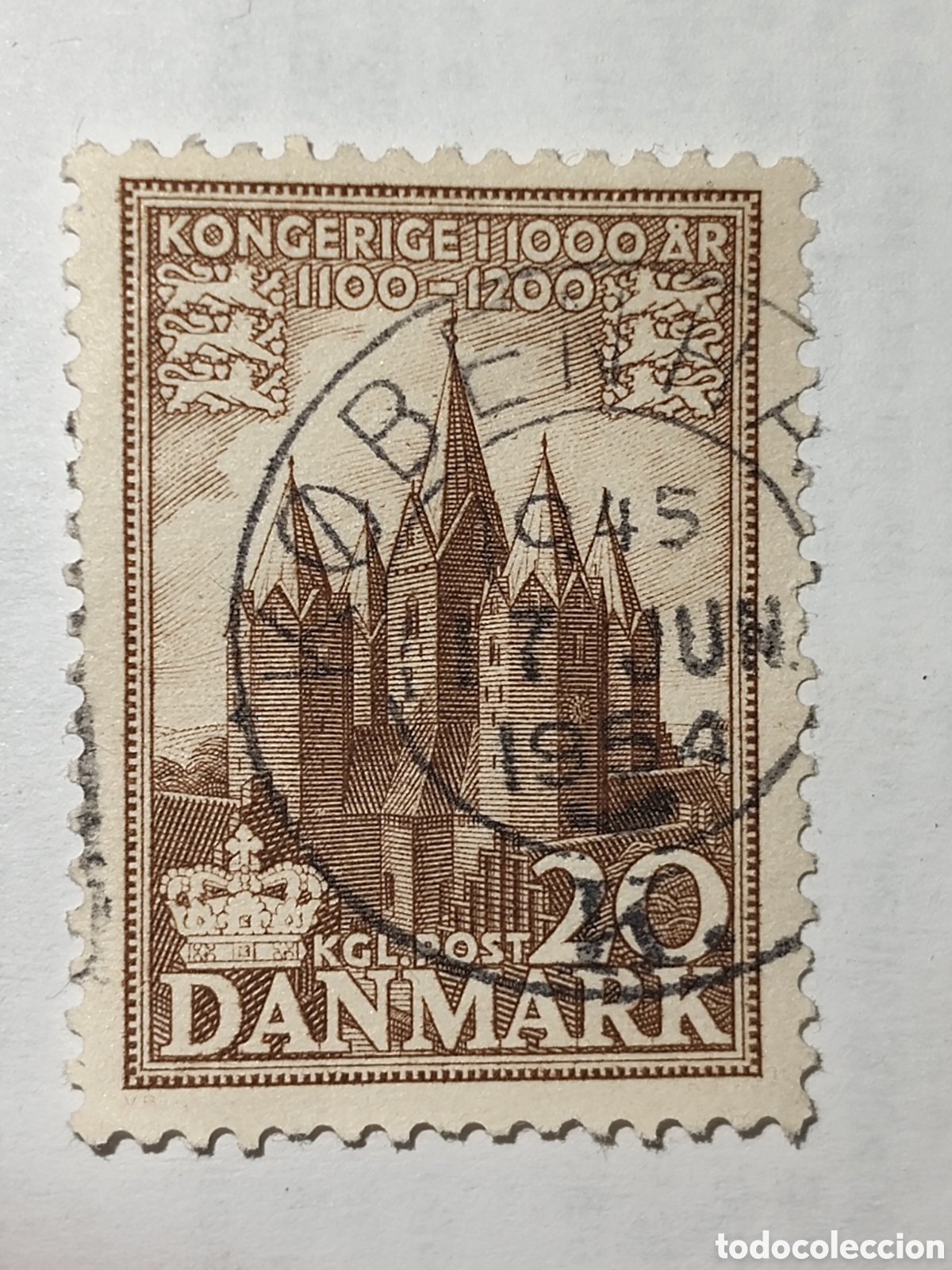 Sellos: Sello de Dinamarca Catedral de Kalundborg 1953