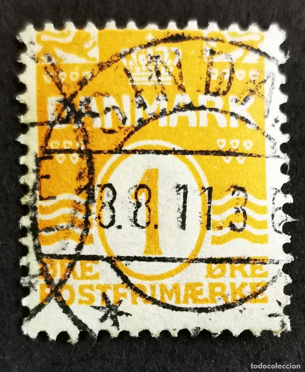 Sellos: Sello Dinamarca 1905, Figura tipo &ldquo;Onda&rdquo;, wmk 1Z, perforaci&oacute;n 12&frac34;, 1 &oslash;re. Michel: DK 42A