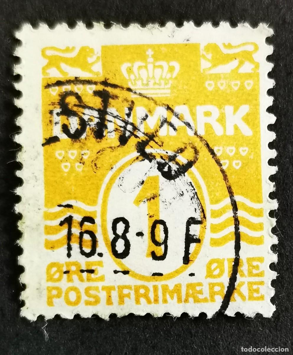 Sellos: Sello Dinamarca 1905, Figura tipo &ldquo;Onda&rdquo;, wmk 1Z, perforaci&oacute;n 12&frac34;, 1 &oslash;re. Michel: DK 42A