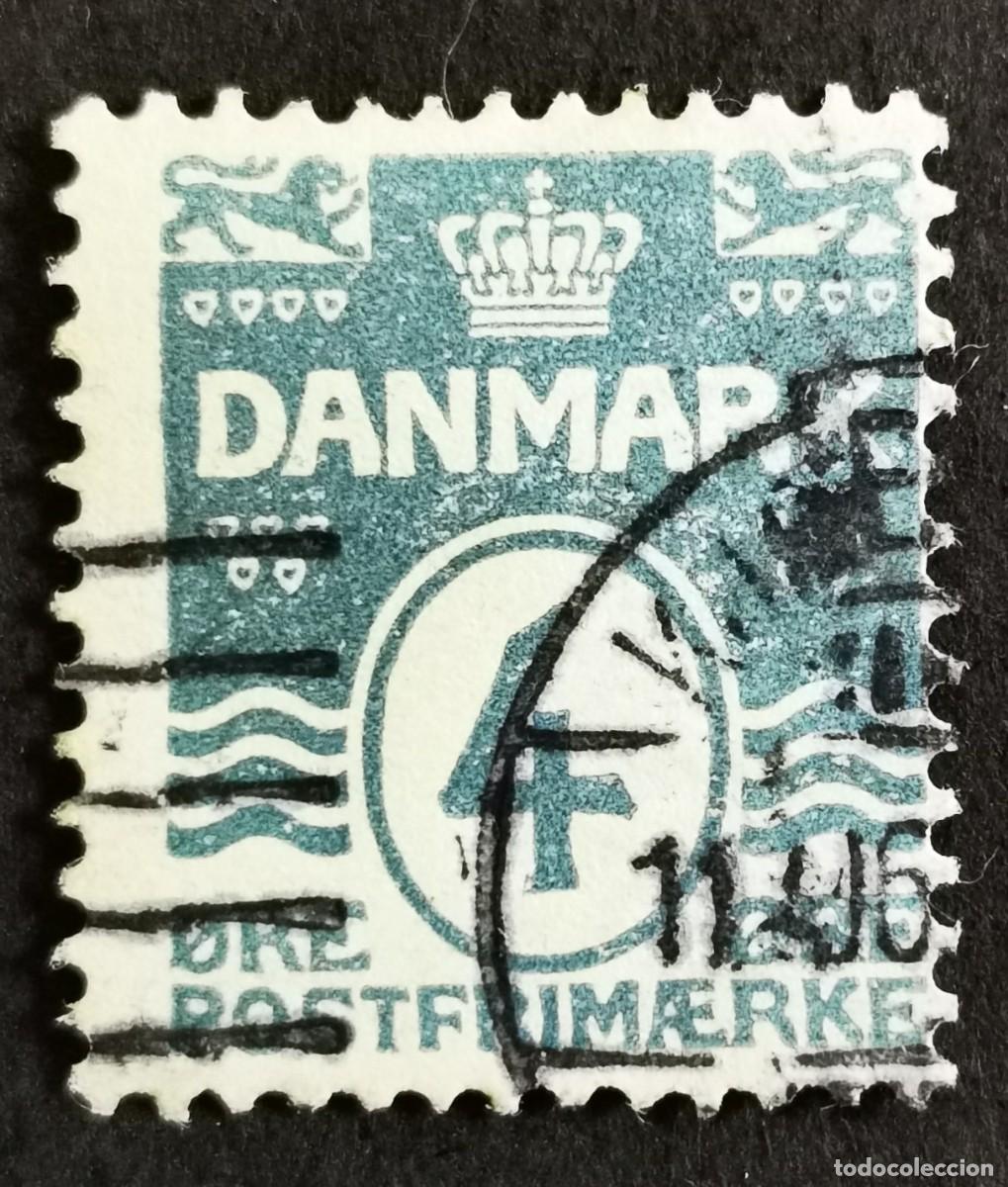 Sellos: Sello Dinamarca 1905, Figura tipo &ldquo;Onda&rdquo;, wmk 1Z, perforaci&oacute;n 12&frac34;, 4 &oslash;re. Michel: DK 45A