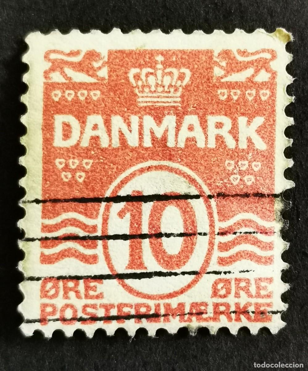 Sellos: Sello Dinamarca 1912, Figura tipo &ldquo;Onda&rdquo;, wmk 1Z perforaci&oacute;n 12&frac34;, 10 &oslash;re. Michel: DK 63