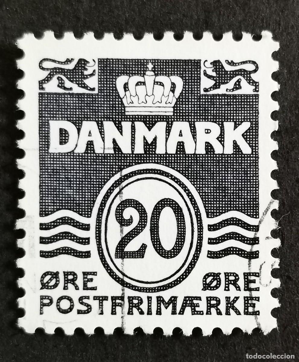 Sellos: Sello Dinamarca 1912, Figura tipo &ldquo;Onda&rdquo;, L&iacute;neas onduladas, 20 &oslash;re. Michel: DK 65