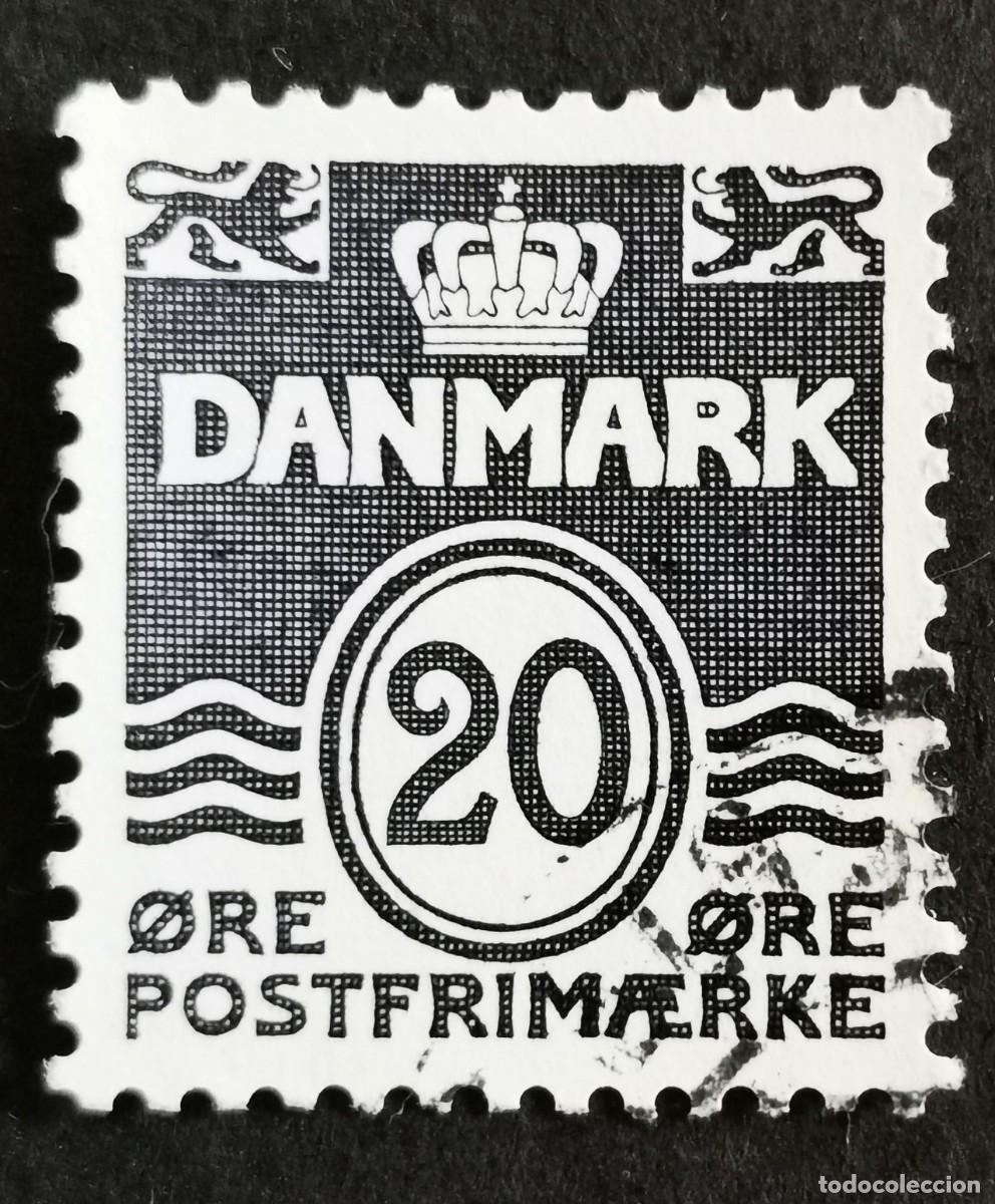 Sellos: Sello Dinamarca 1912, Figura tipo &ldquo;Onda&rdquo;, L&iacute;neas onduladas, 20 &oslash;re. Michel: DK 65