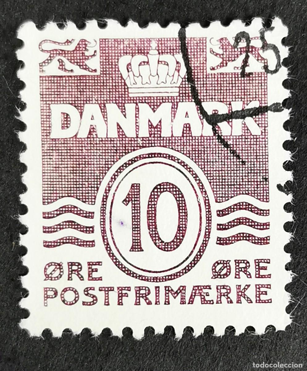 Sellos: Sello Dinamarca 1938, Figura tipo 'onda', 10 &oslash;re. Michel: DK 246xAb