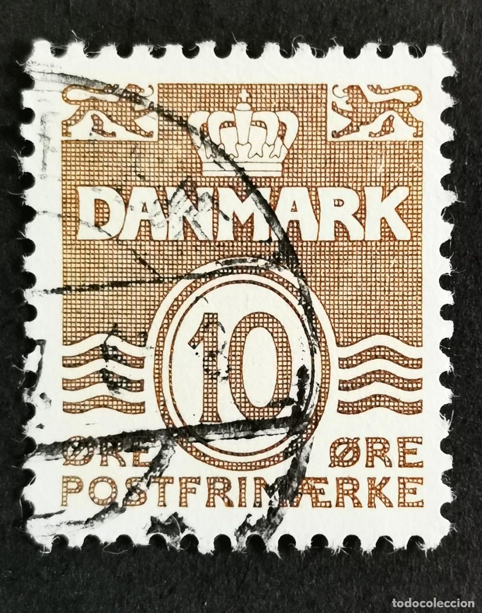 Sellos: Sello Dinamarca 1938, Figura tipo 'onda', 10 &oslash;re. Michel: DK 233II