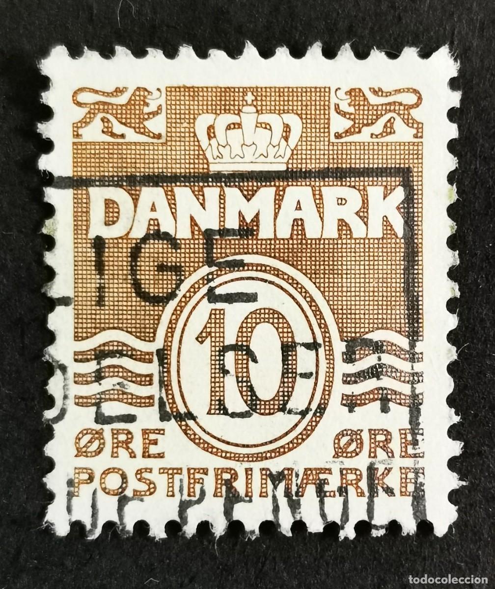 Sellos: Sello Dinamarca 1938, Figura tipo 'onda', 10 &oslash;re. Michel: DK 233II