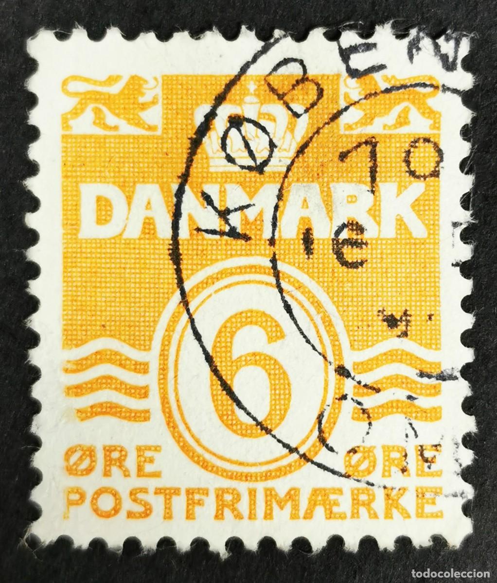 Sellos: Sello Dinamarca 1940, Figura tipo 'onda', 6 &oslash;re. Michel: DK 258