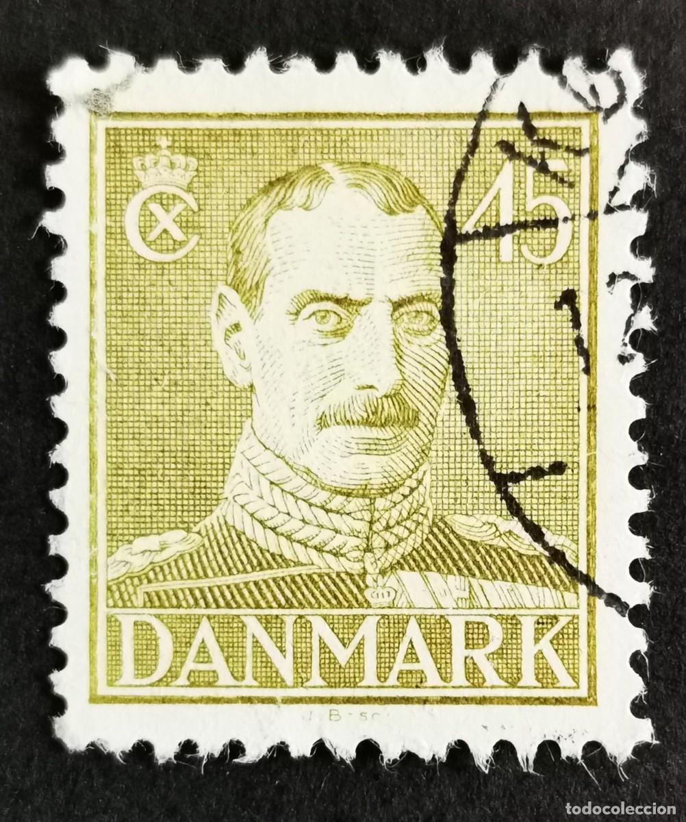 Sellos: Sello Dinamarca 1946, Rey Christian X, 45 &oslash;re. Michel: DK 292