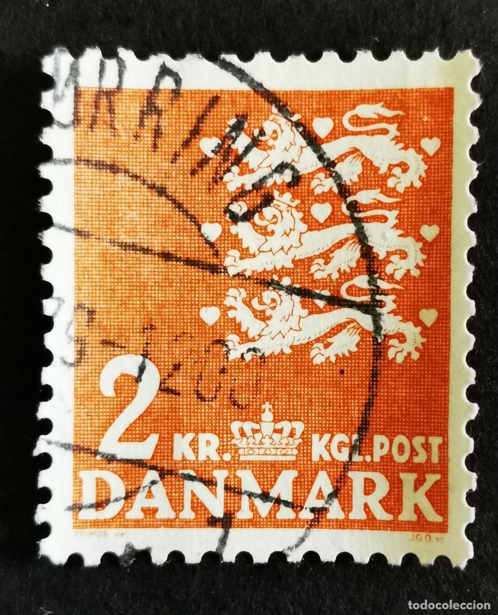 Sellos: Sello Dinamarca 1947, Escudo de armas, 2 dkr. Michel: DK 290x