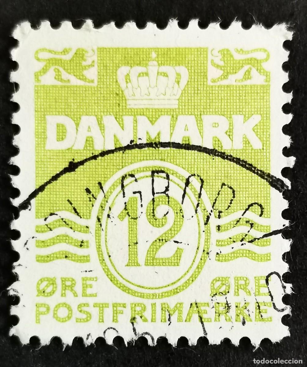 Sellos: Sello Dinamarca 1952, Figura tipo 'onda', 12 &oslash;re . Michel: DK 332x