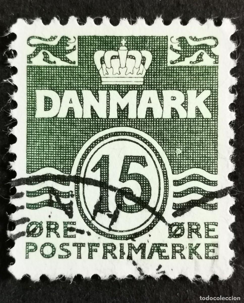 Sellos: Sello Dinamarca 1963, Figura tipo 'onda', 15 &oslash;re. Michel: DK 410x