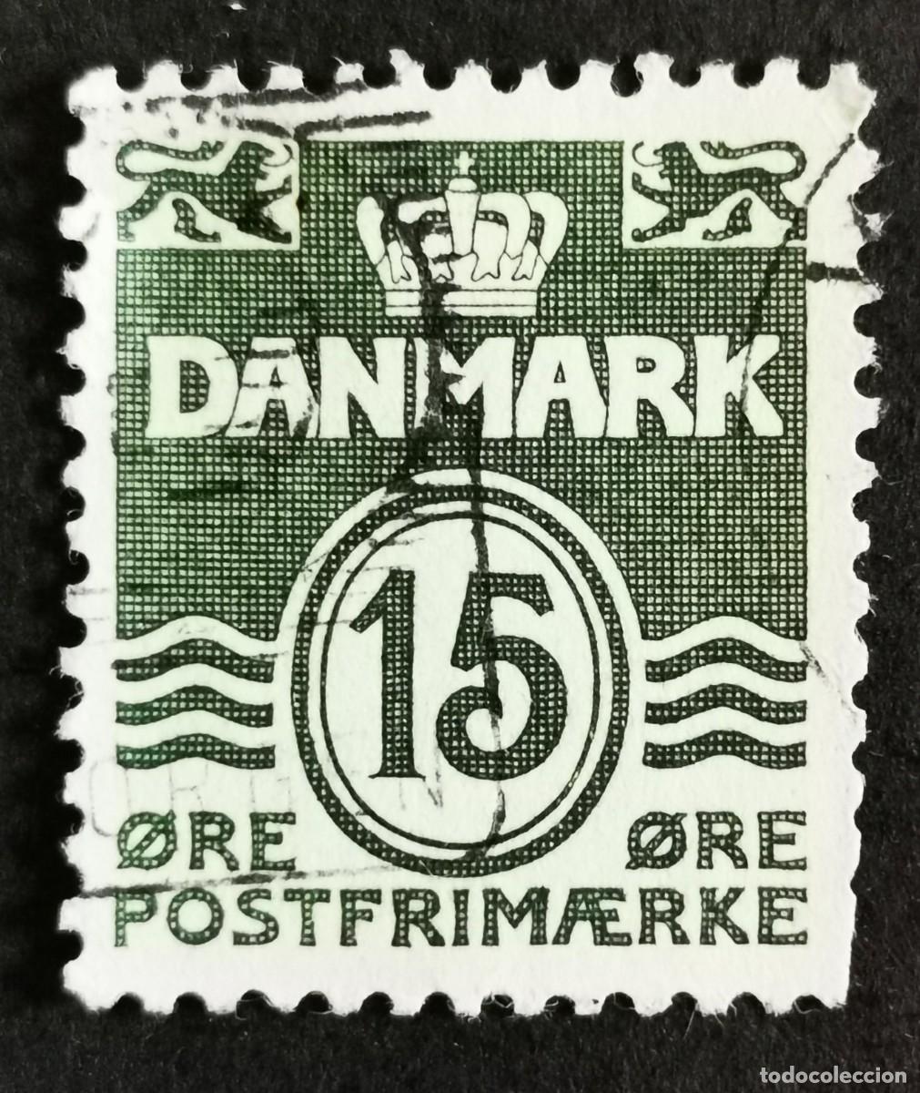 Sellos: Sello Dinamarca 1963, Figura tipo 'onda', 15 &oslash;re. Michel: DK 410x