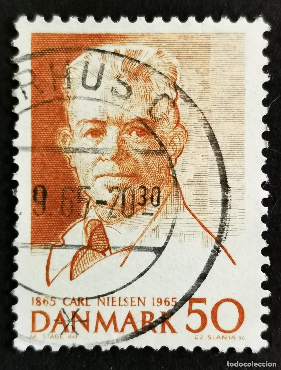 Sellos: Sello Dinamarca 1965, Carl Nielsen, 50 &oslash;re. Michel: DK 432x