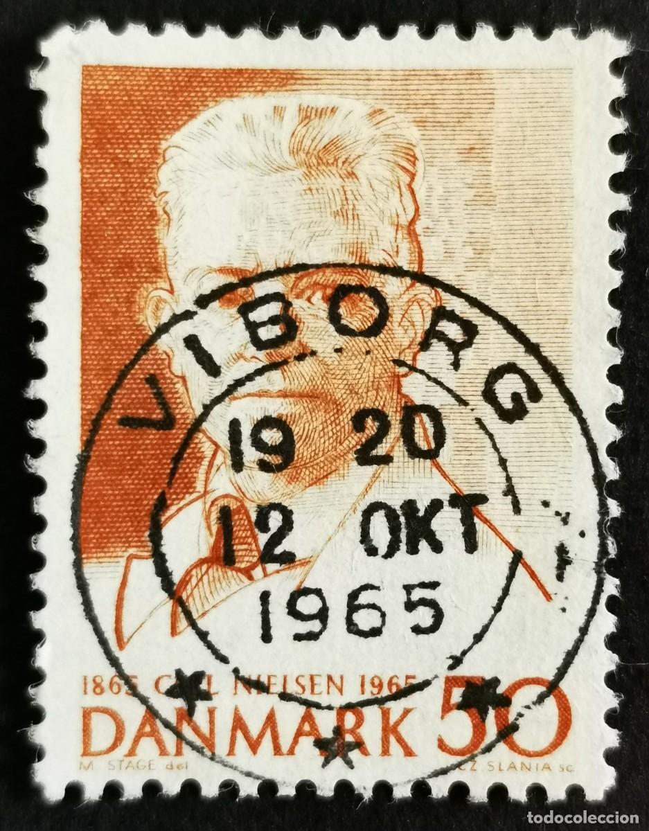 Sellos: Sello Dinamarca 1965, Carl Nielsen, 50 &oslash;re. Michel: DK 432x