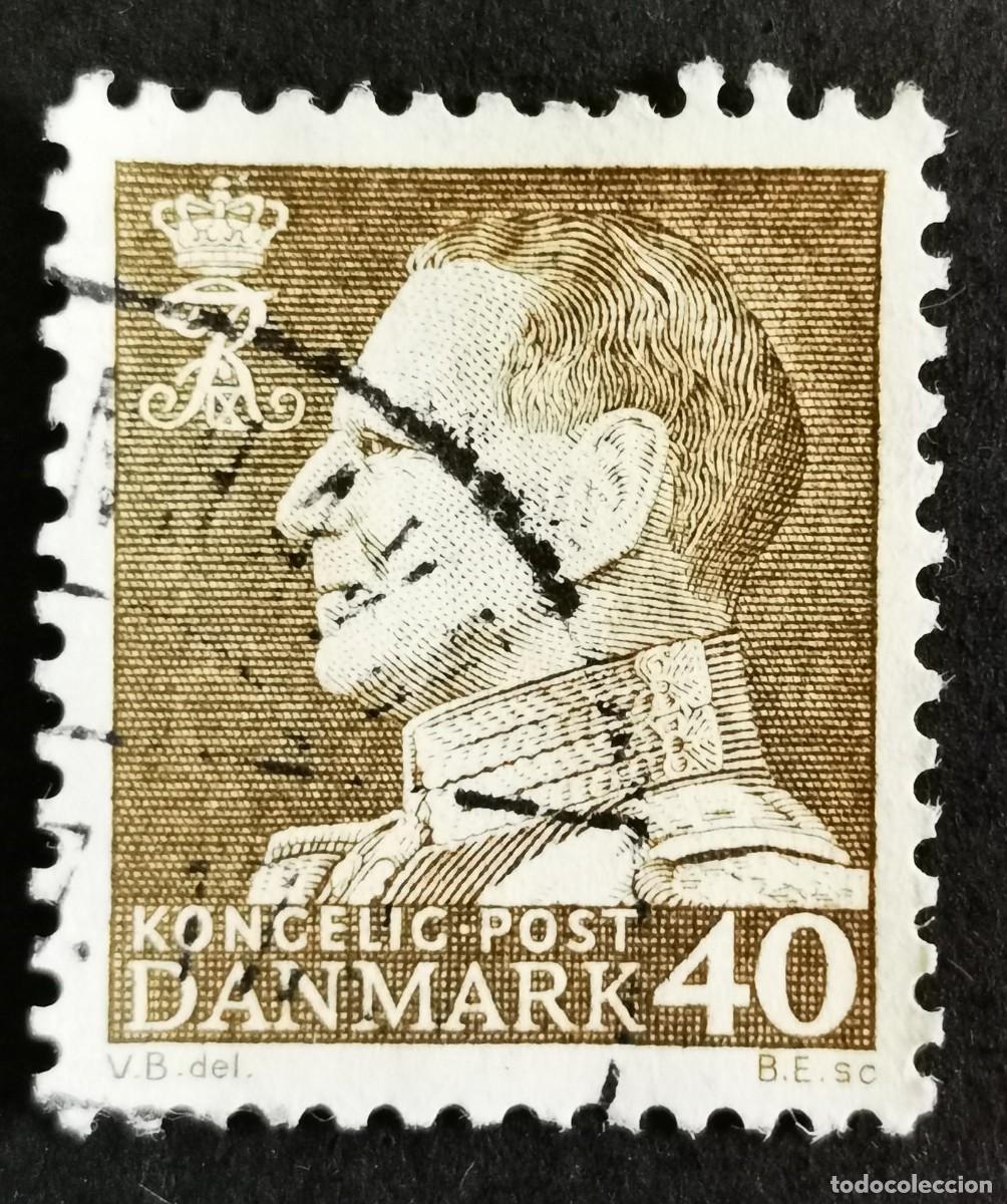 Sellos: Sello Dinamarca 1967, Rey Federico IX, 50 &oslash;re. Michel: DK 457x