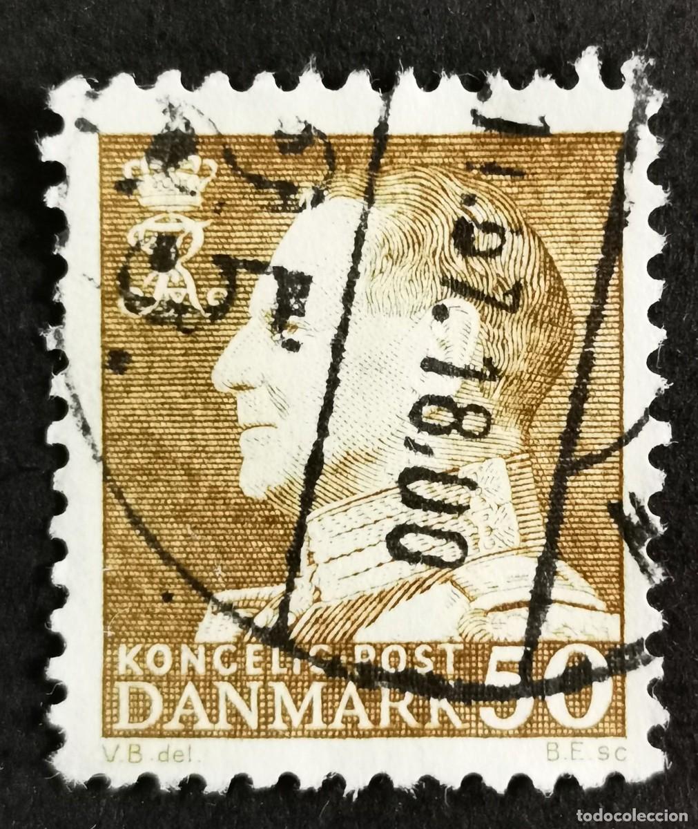 Sellos: Sello Dinamarca 1967, Rey Federico IX, 50 &oslash;re. Michel: DK 457x