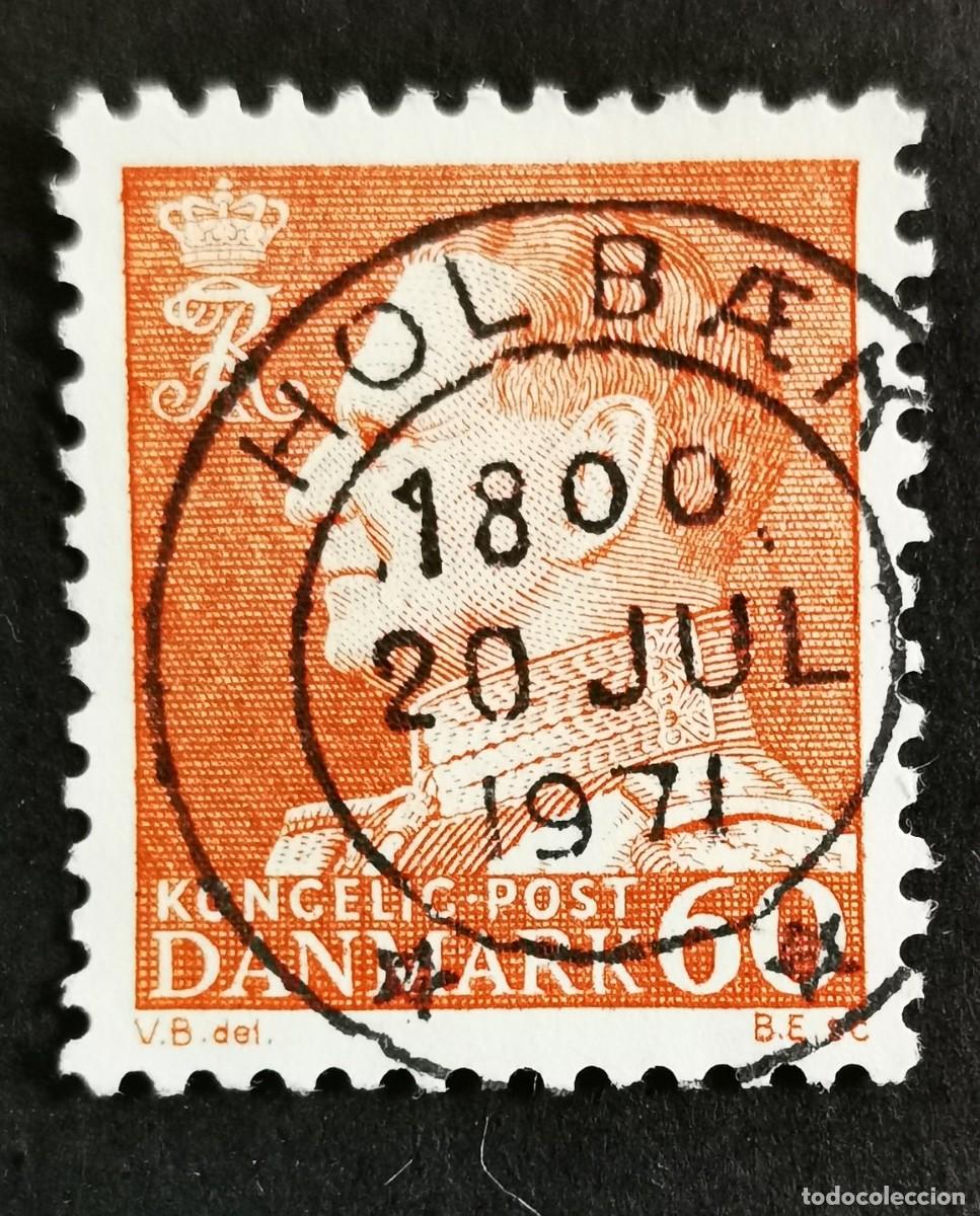 Sellos: Sello Dinamarca 1967, Rey Federico IX, 560 &oslash;re. Michel: DK 458x