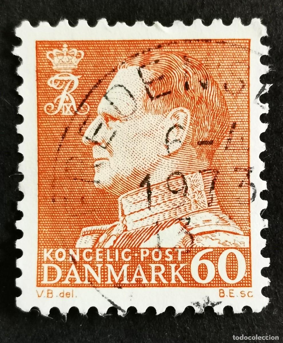 Sellos: Sello Dinamarca 1967, Rey Federico IX, 560 &oslash;re. Michel: DK 458x