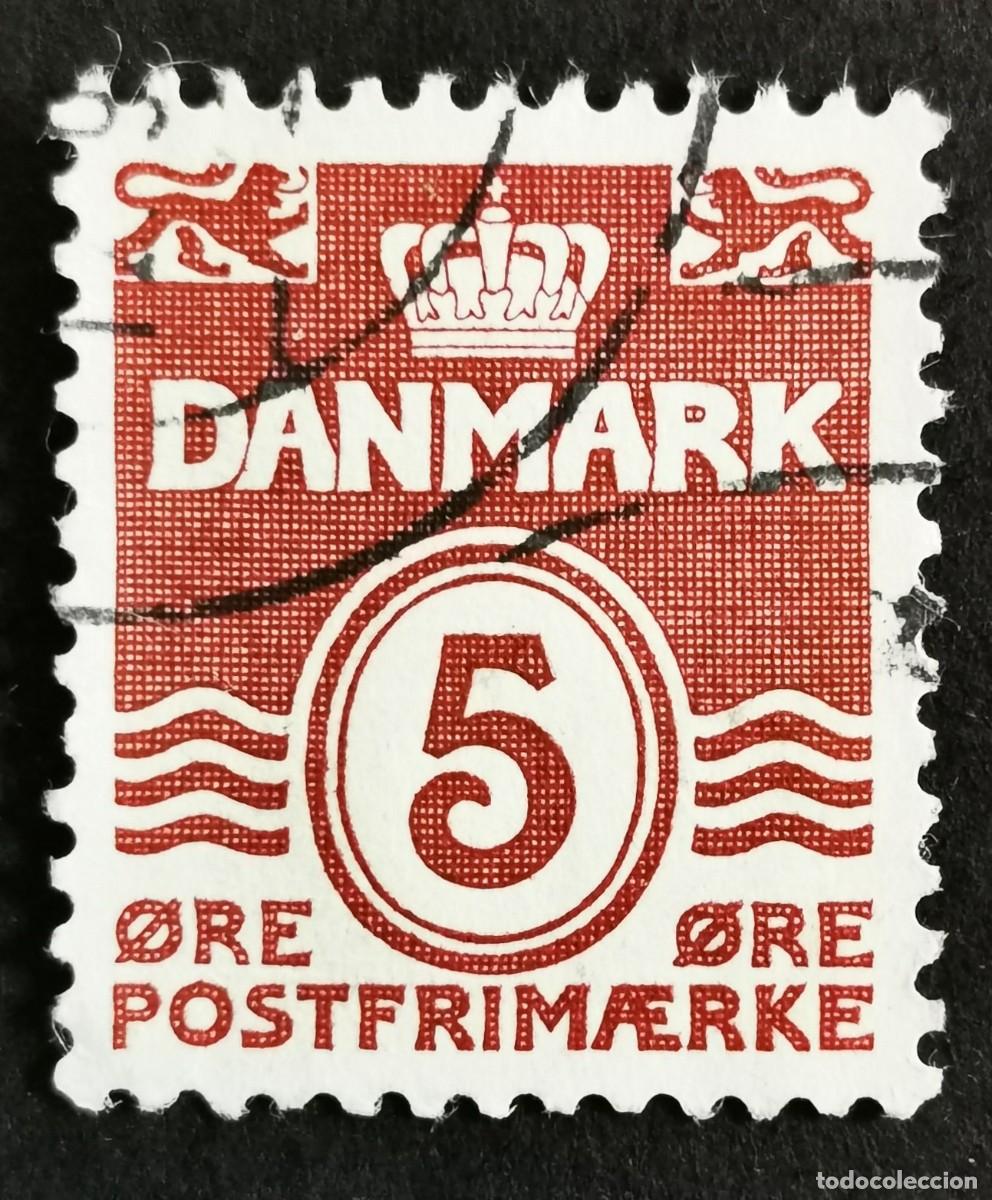 Sellos: Sello Dinamarca 1967, Figura tipo onda superpuesta POSTF&AElig;RGE, 5 &oslash;re. Michel: DK PK25II