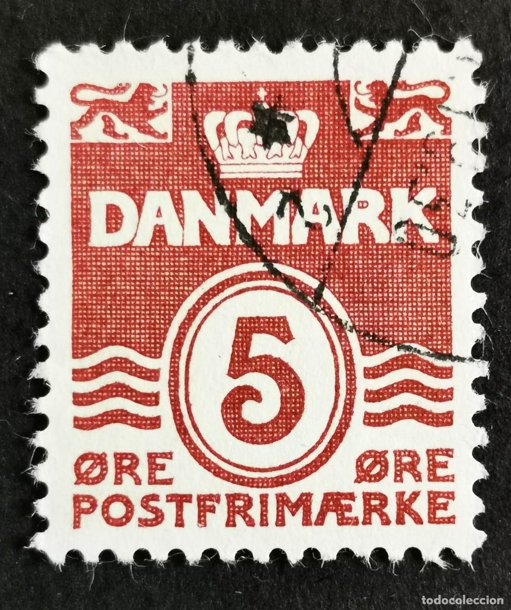 Sellos: Sello Dinamarca 1967, Figura tipo onda superpuesta POSTF&AElig;RGE, 5 &oslash;re. Michel: DK PK25II