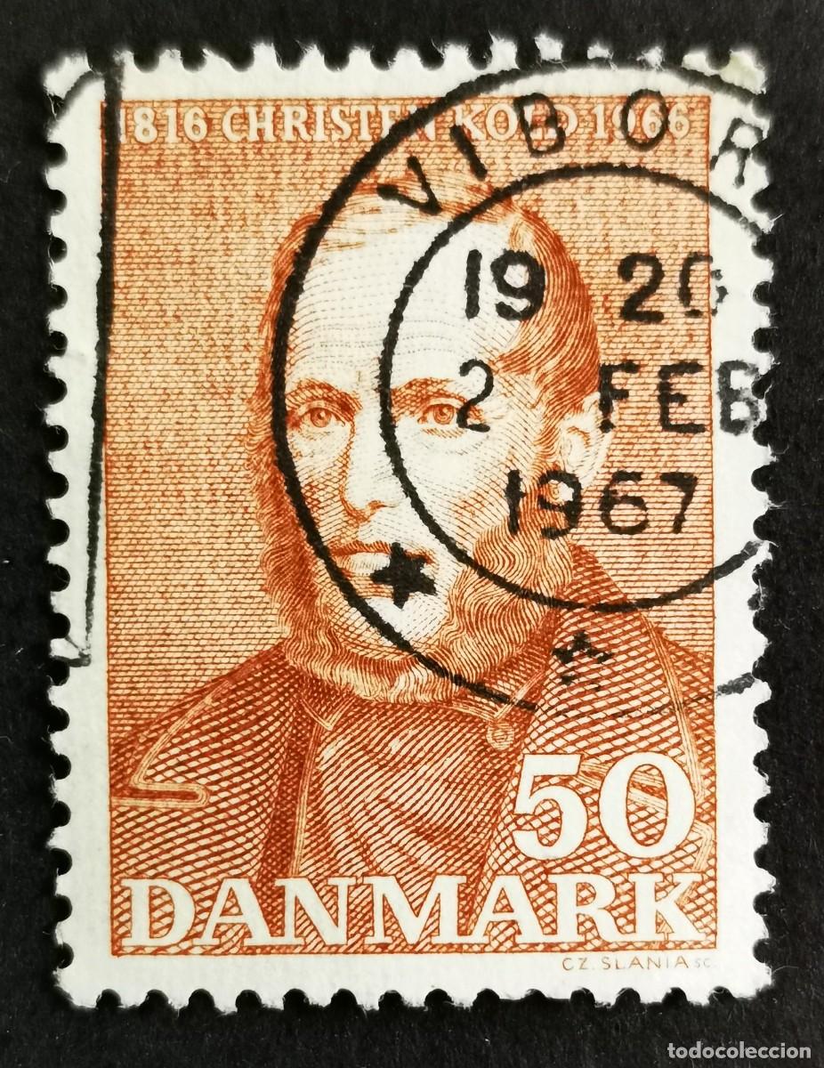 Sellos: Sello Dinamarca 1966, Christen Mikkelsen Cold, 50 &oslash;re. Michel: DK 441x
