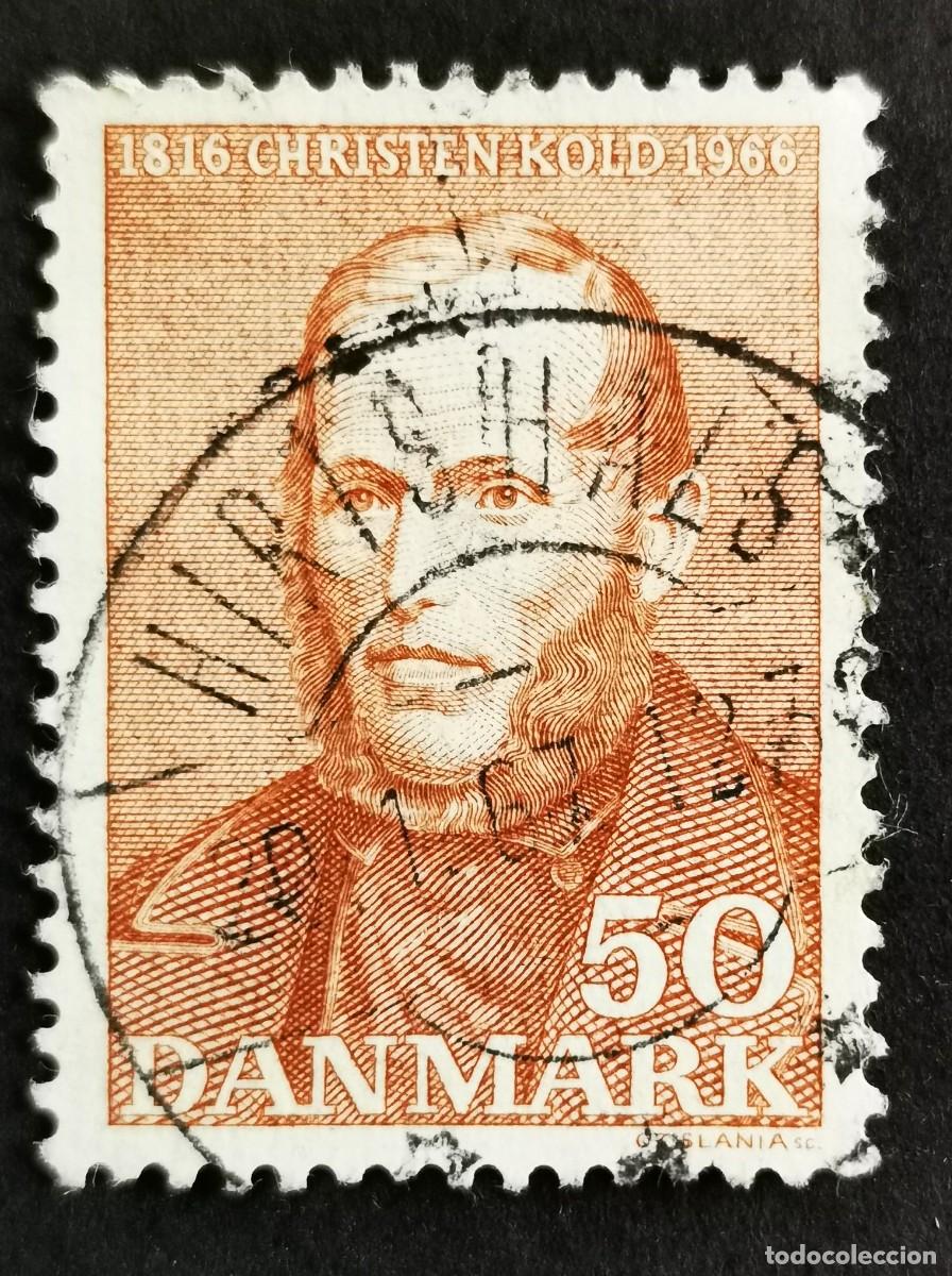Sellos: Sello Dinamarca 1966, Christen Mikkelsen Cold, 50 &oslash;re. Michel: DK 441x