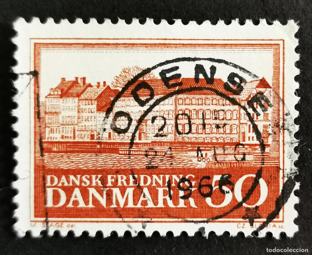 Sellos: Sello Dinamarca 1966, El Pe&oacute;n Real - Asilos, Copenhague, 50 &oslash;re. Michel: DK 442x