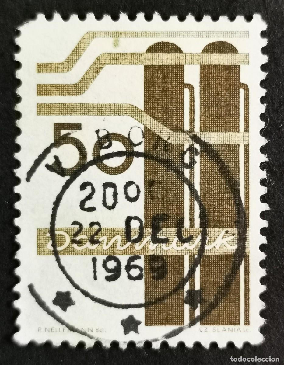 Sellos: Sello Dinamarca 1968, productos qu&iacute;micos, 50 &oslash;re. Michel: DK 471