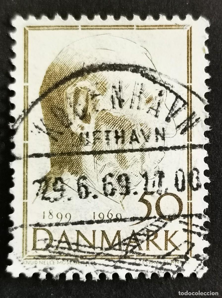 Sellos: Sello Dinamarca 1969, Rey Federico IX, 50 &oslash;re. Michel: DK 477