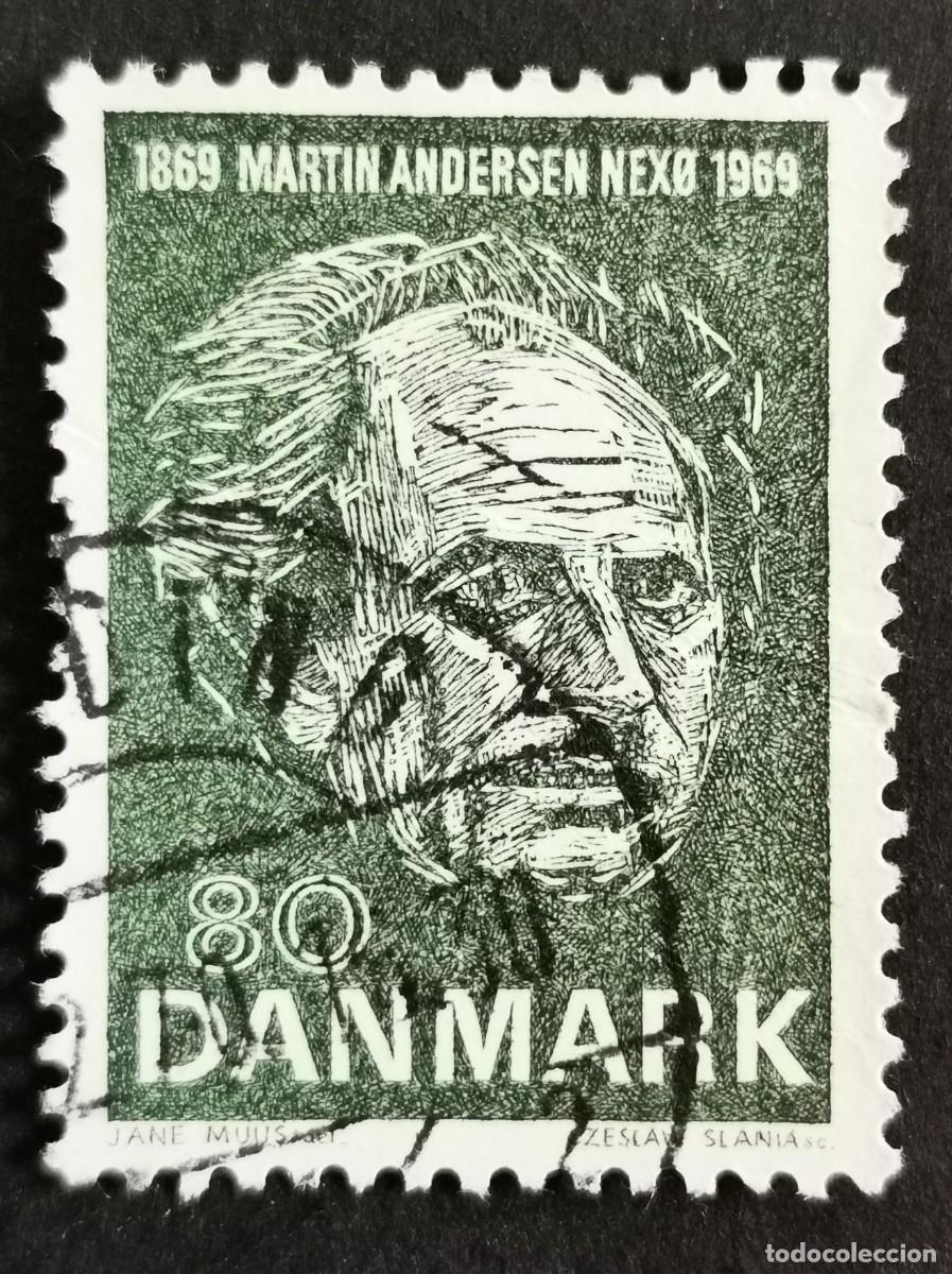 Sellos: Sello Dinamarca 1969, Martin Andersen Nex&oslash;, 80 &oslash;re. Michel: DK 482